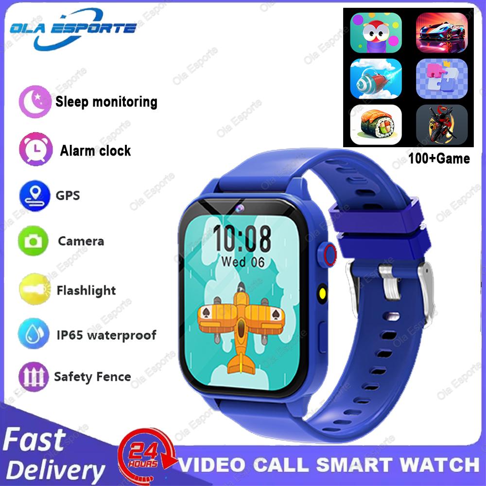Children Games Smart Watch  New Sleep Monitoring LED Flashlight Alarm Camera Step count Watch Smartwatch For Birthday gift