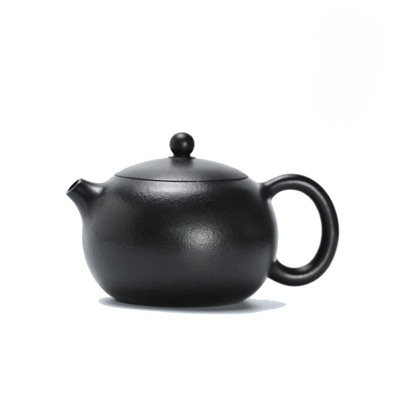 

210ml Exquisite Yixing Purple Clay Teapots Master Handmade Xishi Black Pot Raw Ore Dahongpao Mud Kettle Chinese Zisha Tea Set