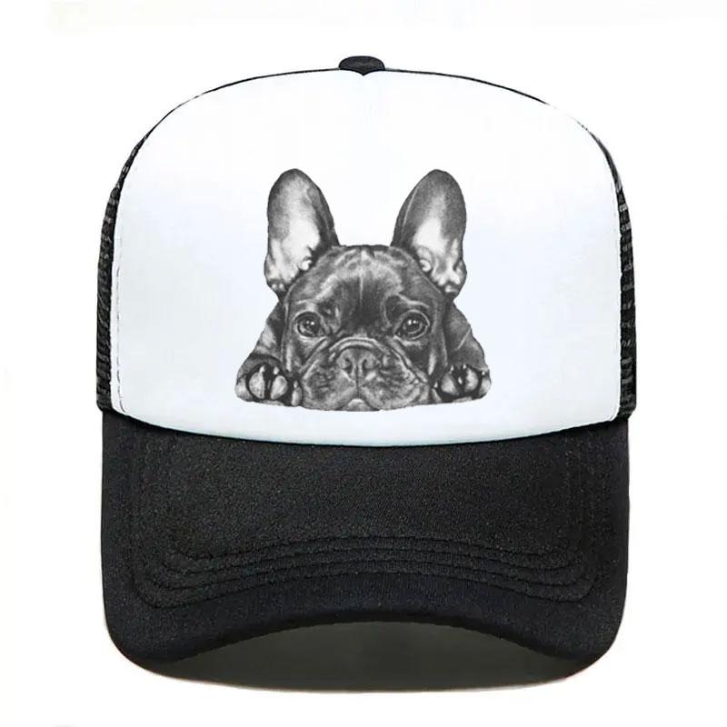 New Fashion Unisex Frenchie Dog French Bulldog Trucker Hat Adult Adjustable Baseball Cap Women Men Outdoor Snapback Hats