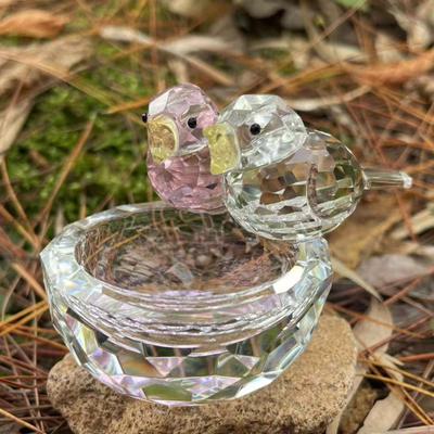 Double Birds Figurines Bird Collection Table Centerpiece Ornament Couple Collectible Figurine