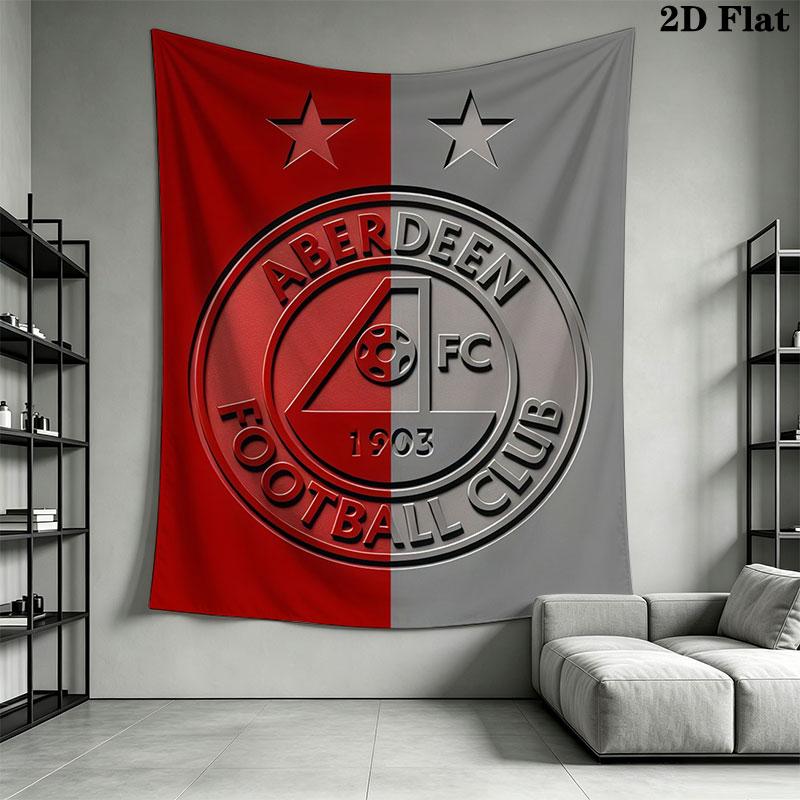 Aberdeen logo Wall Hanging Printed Fabric Blanket Decorative Tapestries for Bedroom Living Room Home Decor