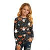 Children's Halloween Print Long Sleeve Neck T-Shirt for Boys Girls