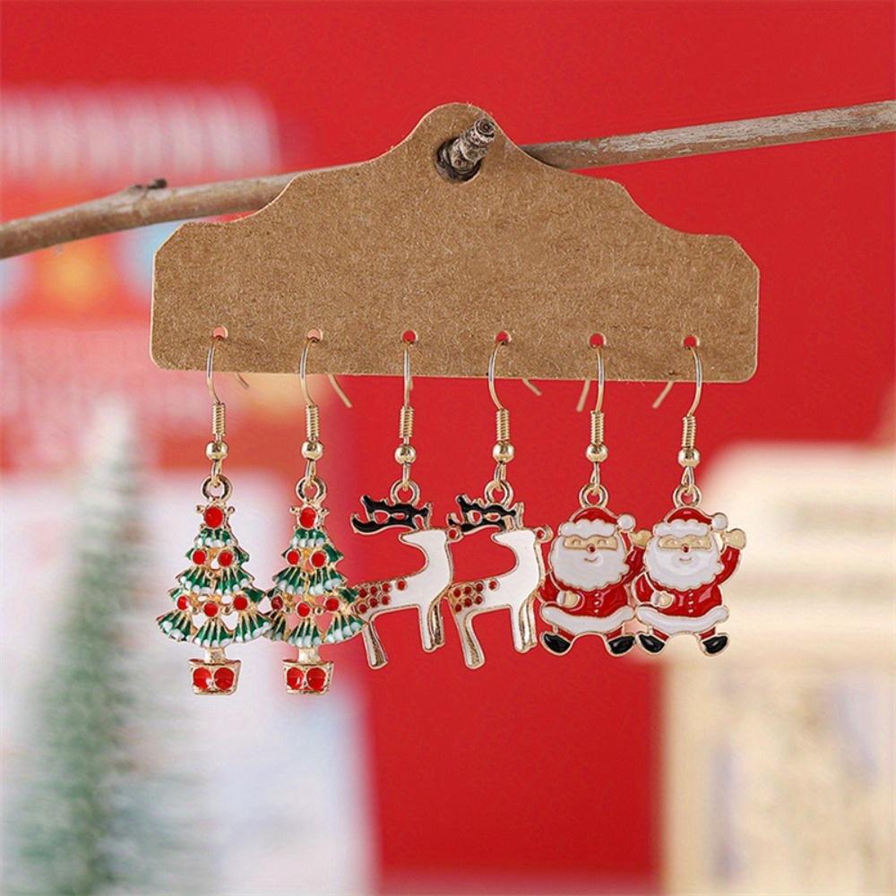 6-piece Set of Christmas and Halloween Personalized Funny Earrings with Multiple Fashionable Pieces, Suitable for Celebrating Holidays In Daily Life