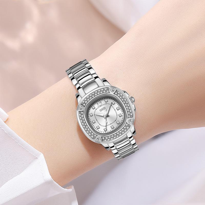 Fashion Women'S Niche Light Luxury High-End Waterproof Alloy Steel Belt Watch