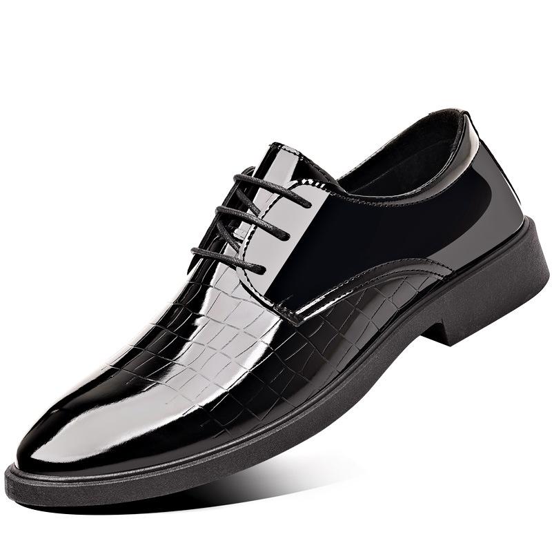 Fashion New High Quality Men's Leather Shoes with Bright Surface Formal and Business Casual Shoes Youth Versatile Fashion Men's Shoes