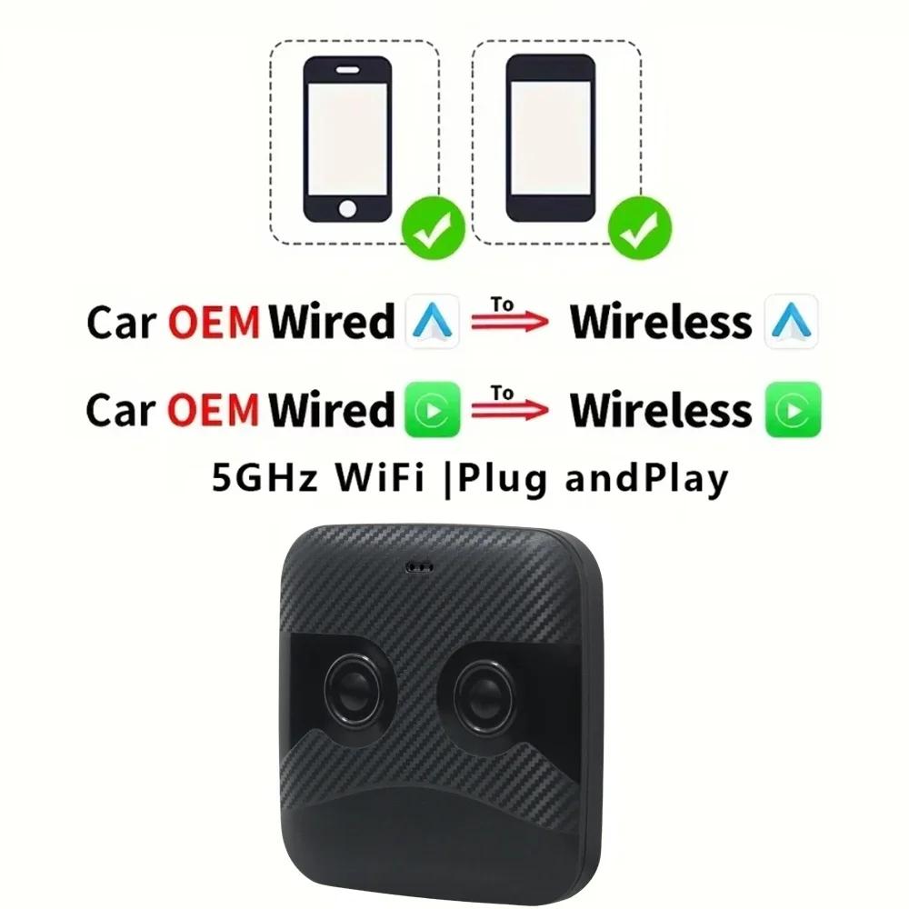 Kebidumei Wireless CarPlay Android Auto Wireless Adapter Smart Mini Box Plug And Play WiFi Fast Connect Universal For Nissan