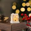 Micro Landscape Ornament Energy-Saving White Resin Small House Festival Party Decor Exquisite Christmas Decoration Gift For Home