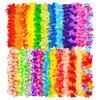Beach Dance Leis Party Accessories 24Pcs Hawaiian Faux Silk Flower Necklace Tropical Decorations Favor Birthday Pool Decoration Supplies