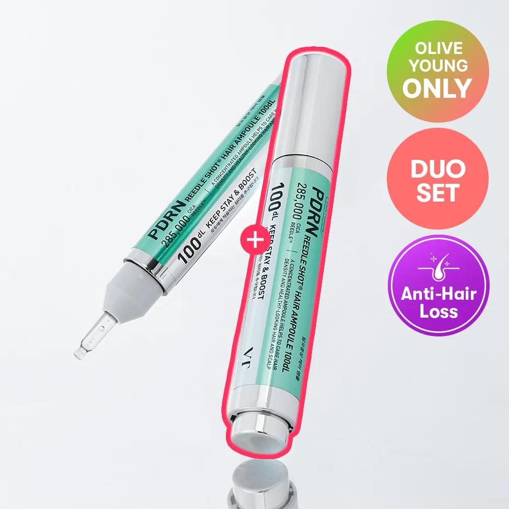 VT PDRN Reedle Shot Hair Ampoule 15ml Double Set (2 Options) [SET] 100dL*2