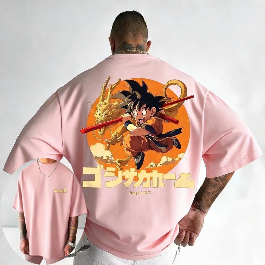 Dragon Ball Trendy Hot Items Anime Goku Printed Tshirt 2026 Summer New Style Mens and Womens Loose Casual Street Fashion Top