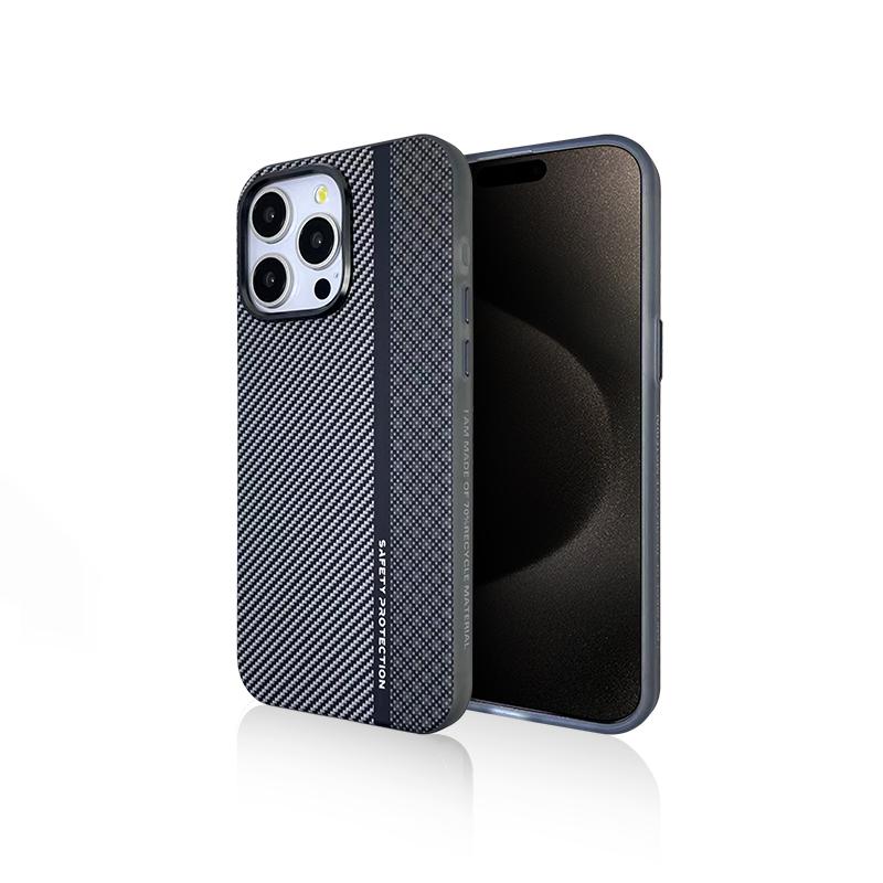 

Чехол в стиле карбонового волокна для iPhone 13 14 15 16 Pro Max Ударопрочный Сильномагнитный Magsafe Матовый Защита от отпечатков пальцев Чехол Обложка Etui Pc + tpu&iPhone 16 Pro