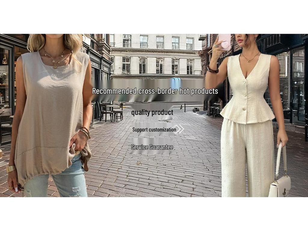 European Square Neck Slim Fit Solid Color Dress - Women's Spring/Summer 2026 Collection