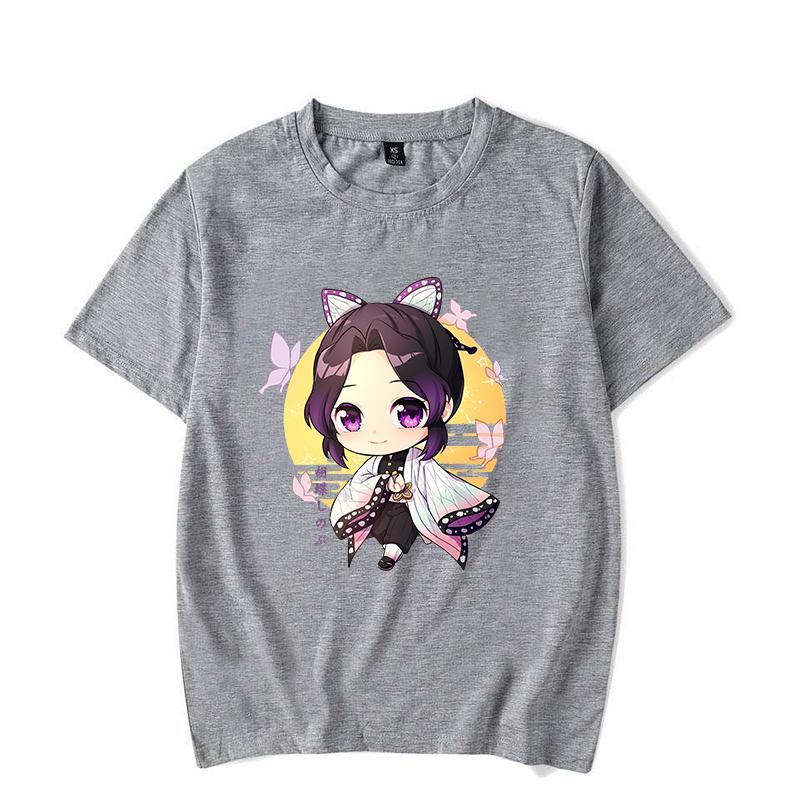 New Anime Print T Shirt Women Men Short Sleeve Tops Tees Summer Fashion Cute Kochou Shinobu Loose Casual T-shirt