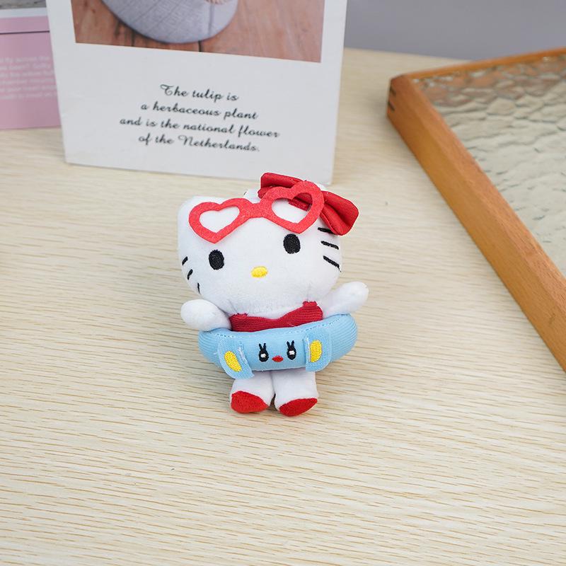 Hello Kitty Bikini Dmuchany Pierścień Wisiorek i Pluszowa Lalka Serce Breloczek Zawieszka