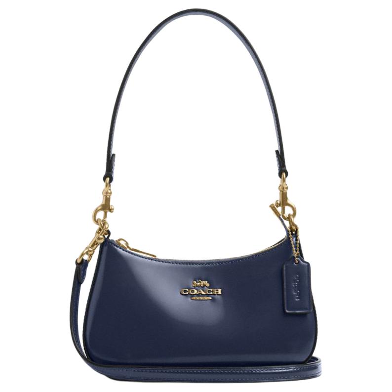 

Coach Teri 20 Logo Zip Closure Leather Handbag Women Handbags Navy-Blue CW310-IMPVH Basic Set (Bag+Dust Bag)