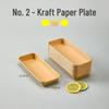 Einweg-Kraftpapier-Essteller - Rechteckig/Quadratisch, Lebensmittelqualität für BBQ, Picknick, Party.
