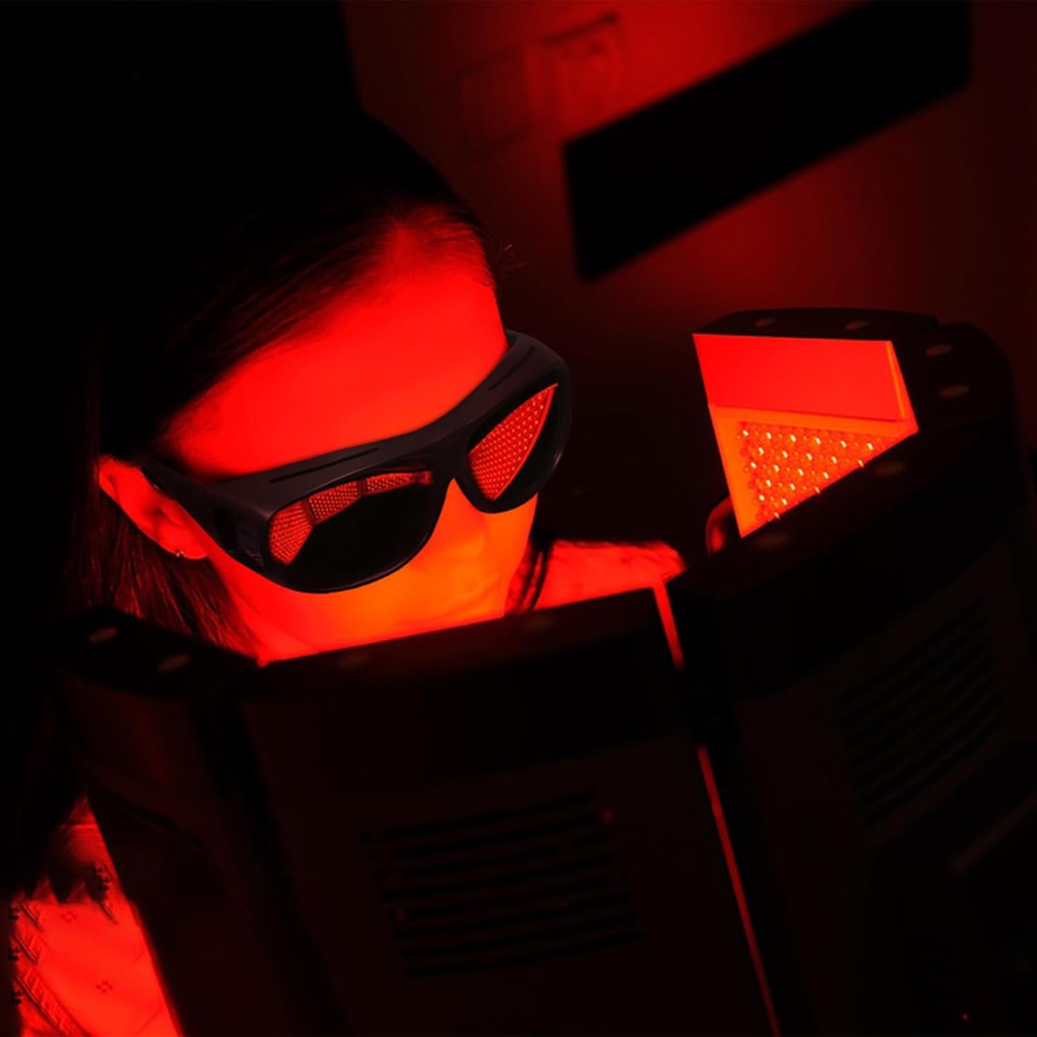 

Лазерные защитные очки для домашней светотерапии красным светом, защита от УФ-излучения 190-490 нм OD5+, профессиональная защита глаз от синего и фиолетового лазера, черные с очками