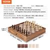Solid Wood Chess Set, 15 Inch 2-IN-1 Chess Checkers Game Set, Chess Board Games with Storage Drawer & Weighted Chess Checkers Pieces & 2 Queens, for