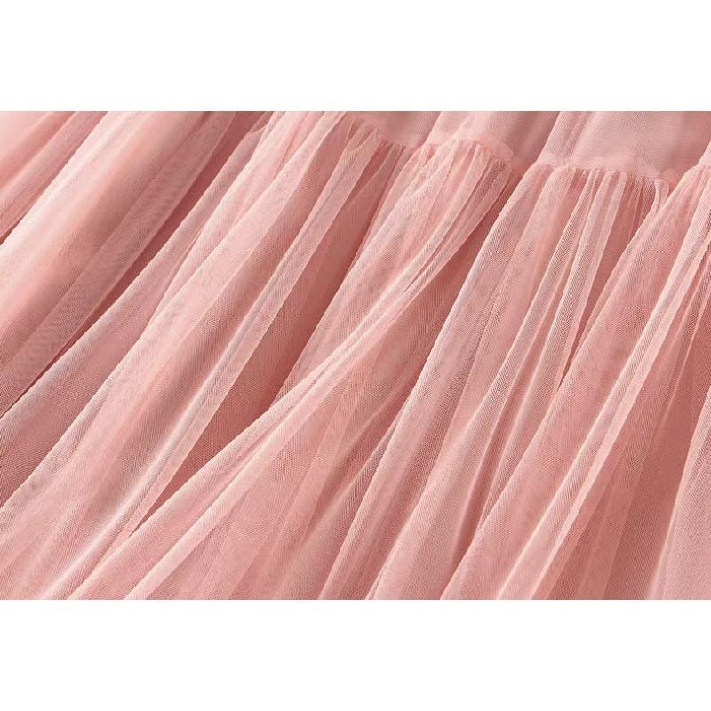 Sentido del Diseño Oscilante de Falda Bustier de Tul Nueva Falda Delgada de Cintura Alta Esponjosa Sentido Drapeado de Temperamento Falda Bustier