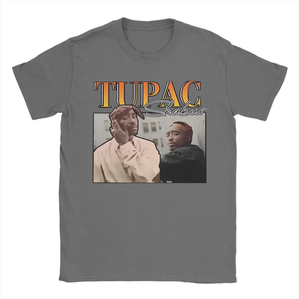 Tu-pac 2pac Rapper Thug Life Hiphop T Shirt Men Cotton Tops Shirts Printed Tupac Crewneck Short Sleeve