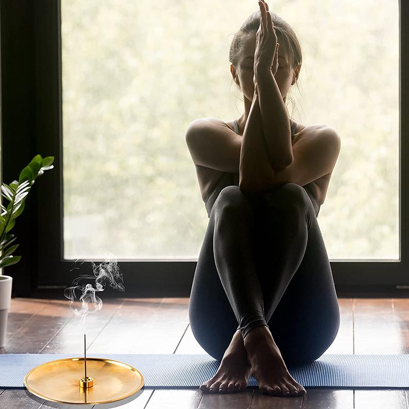 Creative Metal Incense Burner Brass Gourd&9 Holes Incense Holder Incense Plate Ash Catcher Buddhism Supplies Home Decor