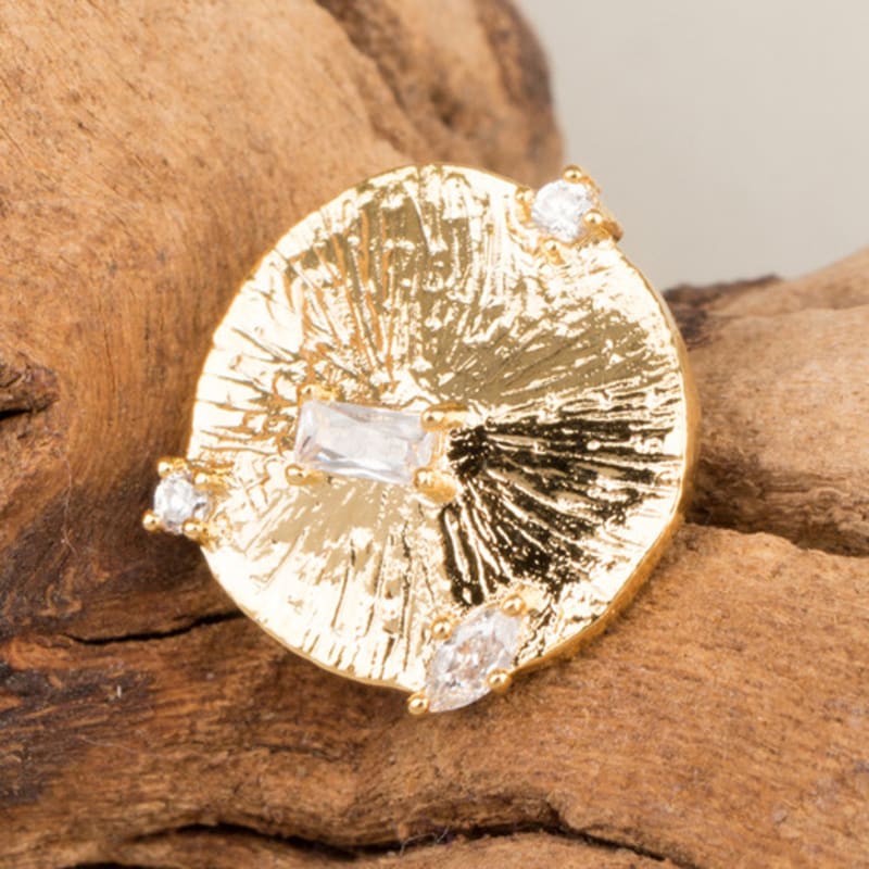 AUGUST ALICE 14K Lotus Cubic Earrings