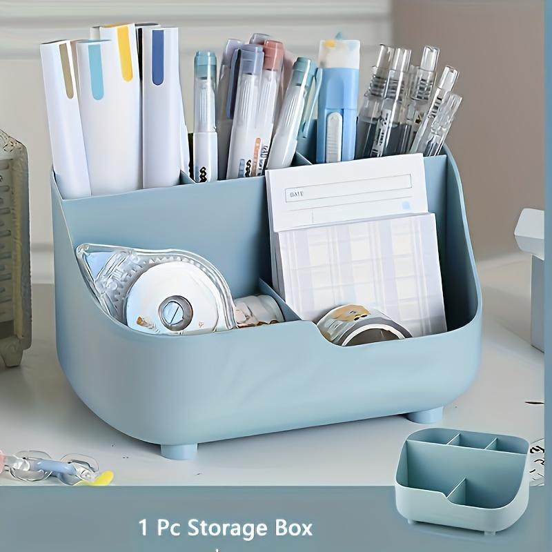 1 Large-capacity Simple Plain-color Five-grid Desktop Storage Multi-functional Storage Box Material Desk Storage Box