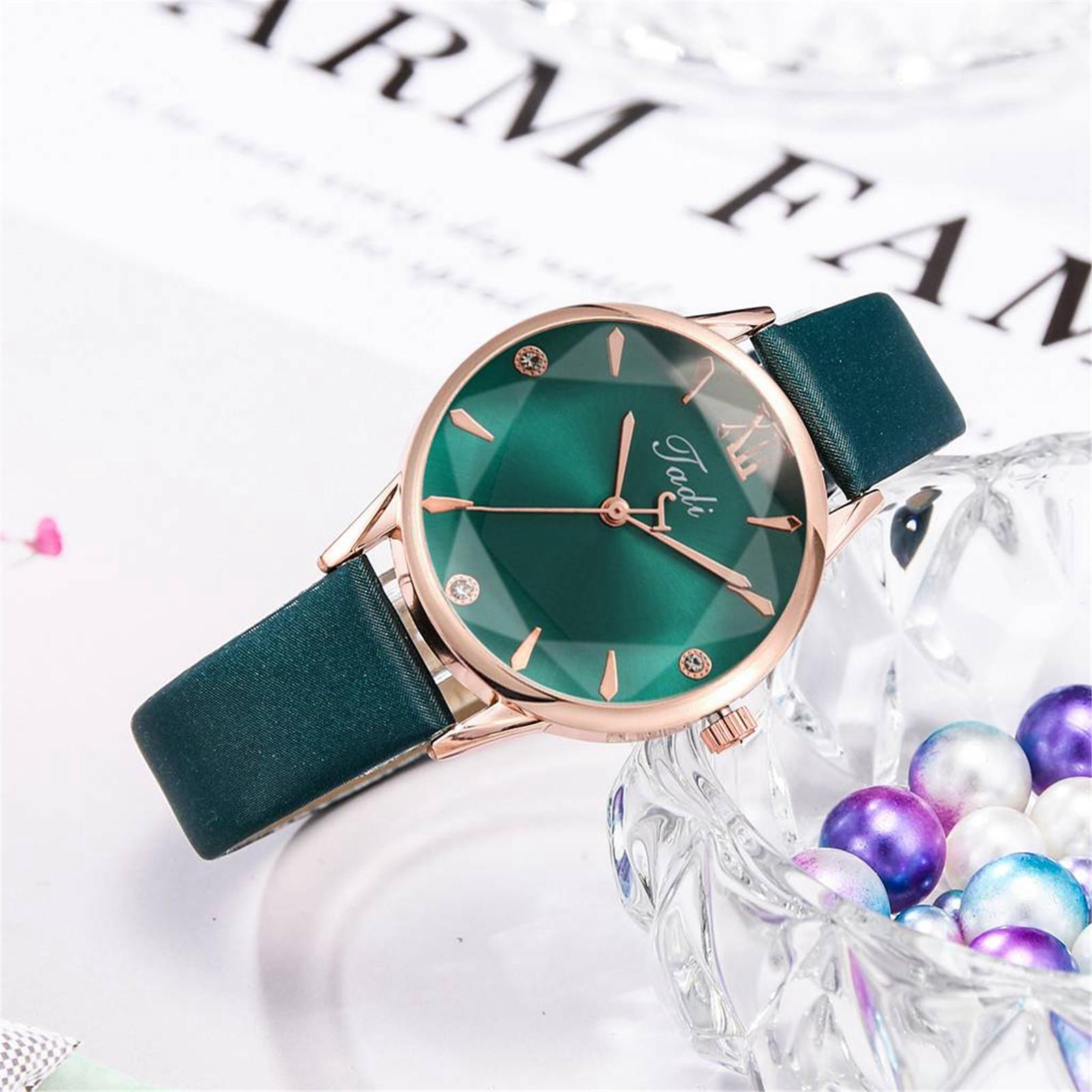 

Jadi Женские Мужские Кожаные Кварцевые Аналоговые Платье Браслет Наручные Кварцевые Часы One Size зелёный