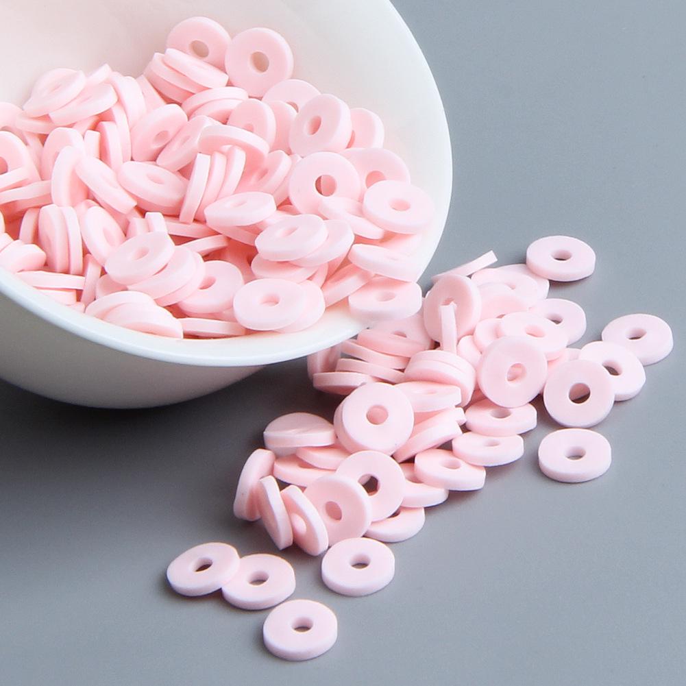 10g DIY Solid Color Polymer Clay Beads for Bracelets & Necklaces - Handmade Spacer Beads