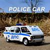 1:24 Russia Lada 2106 Police Cars 2107 Alloy Diecast Model Toys 6 Doors Opened With Sound Light Pull Back Vehices For Kids Gifts
