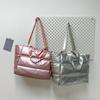 New large-capacity portable fashion travel bag casual solid color sports fitness bag shoulder handbag