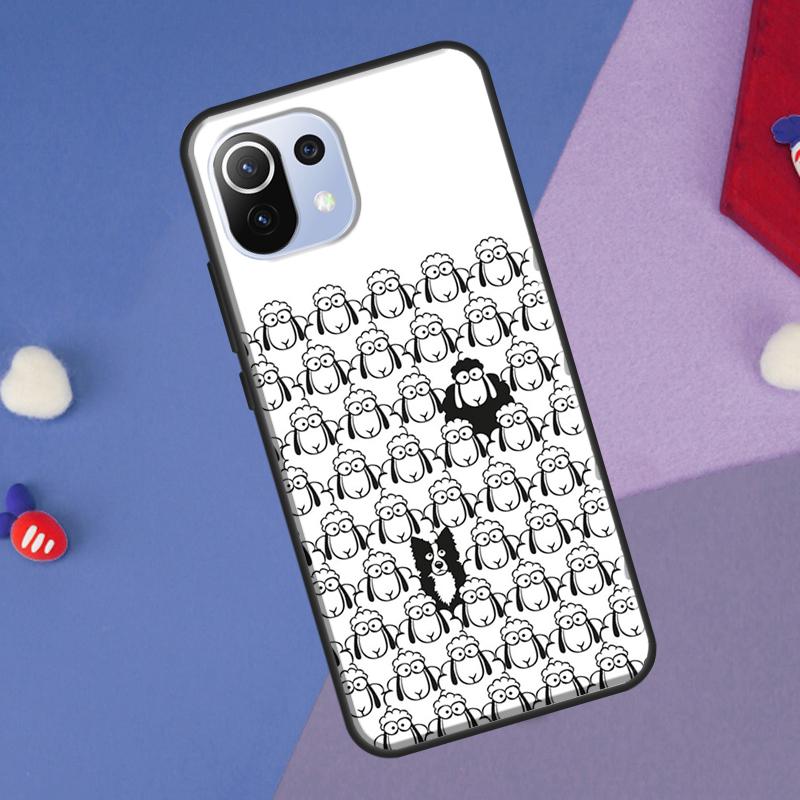 Cartoon Border Collie Cover For Xiaomi 14 13 Ultra 11T 12T 13T 14T Pro POCO X7 Pro X3 X5 F3 F5 F6 M6 X6 Pro Case