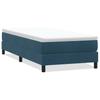 Box Spring Bed Without Mattress Dark Blue 100 x 220 cm Velvet