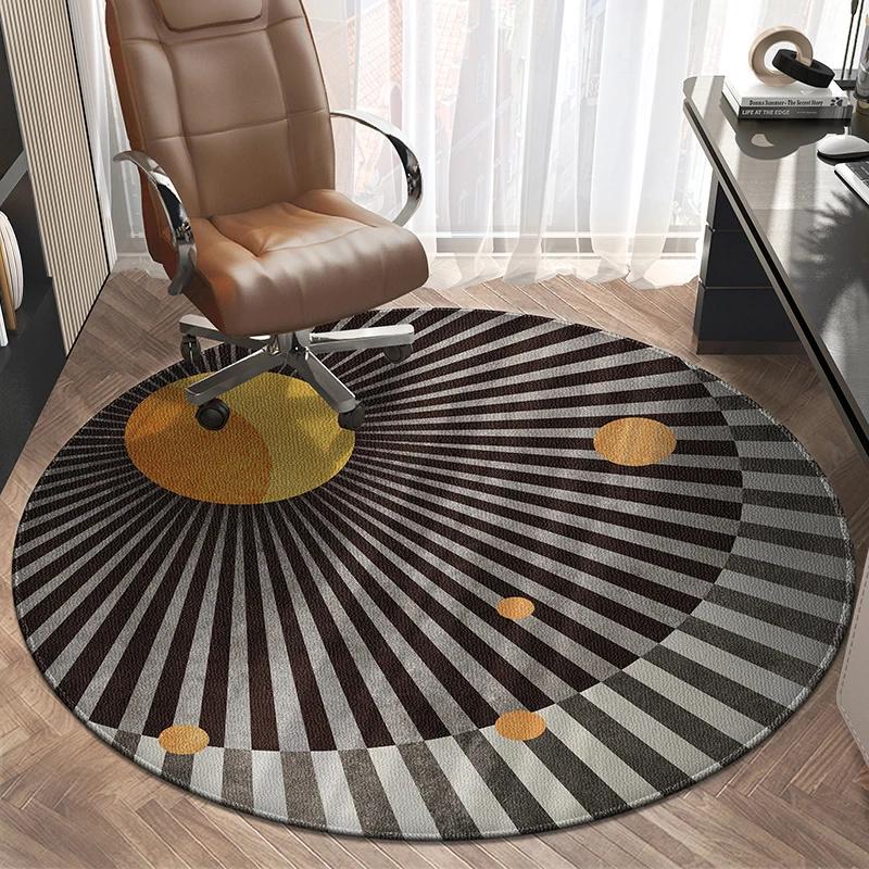 

Bedroom Round Floor Mat Dirt Resistant Round Carpet Office Computer Gaming Swivel Chair Rocking Table Study Stool Under Study 40X40cm-16x16in
