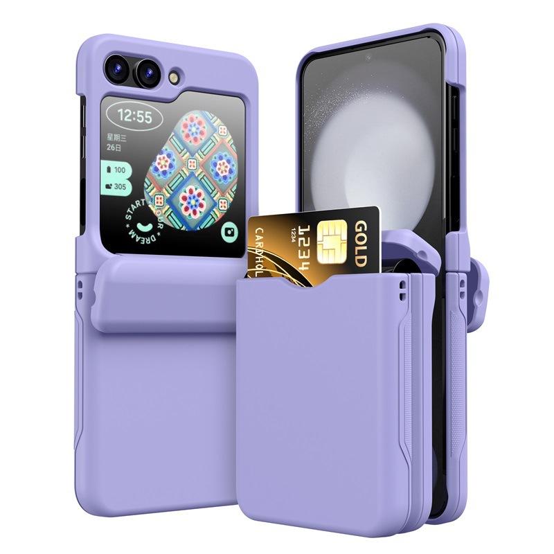 Použitelné pro pouzdro na telefon s přihrádkou na kartu Samsung Zflip7 Galaxy Zflip6/3 skládací pouzdro na kartu ochranné pouzdro proti pádu