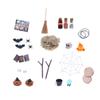 27Pcs Dollhouse Halloween Miniature Ornament, Scene Set, Projects Life