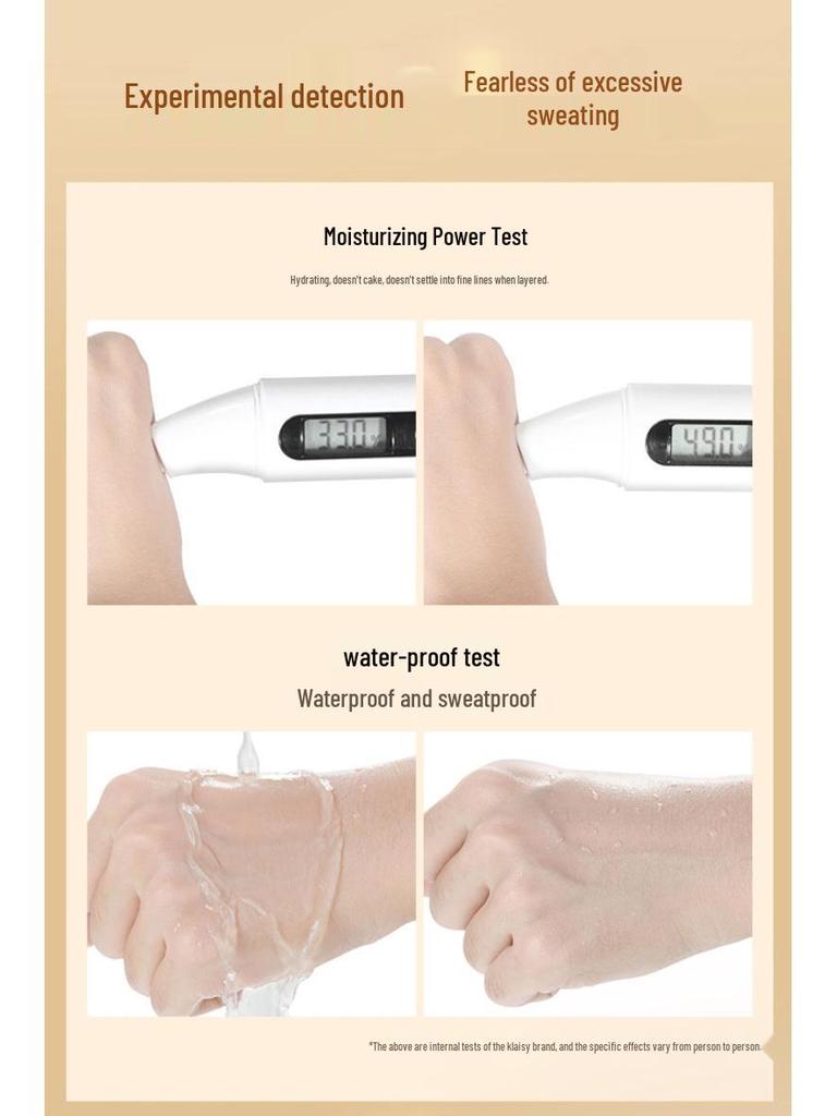 Set Klaisy Lock Fond de ten impecabil și Corector: De lungă durată, Ușor, Nu transferă, Controlul sebumului, Hrănitor.