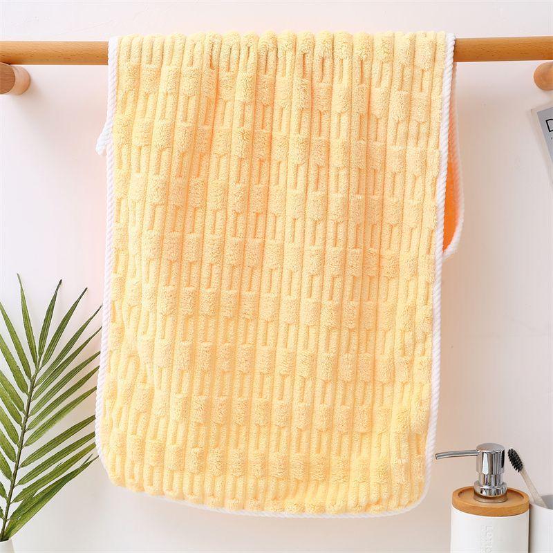 Premium Bamboo Plush Coral Fleece Towel - Anti-Shedding, Thick High-Density Face Towel