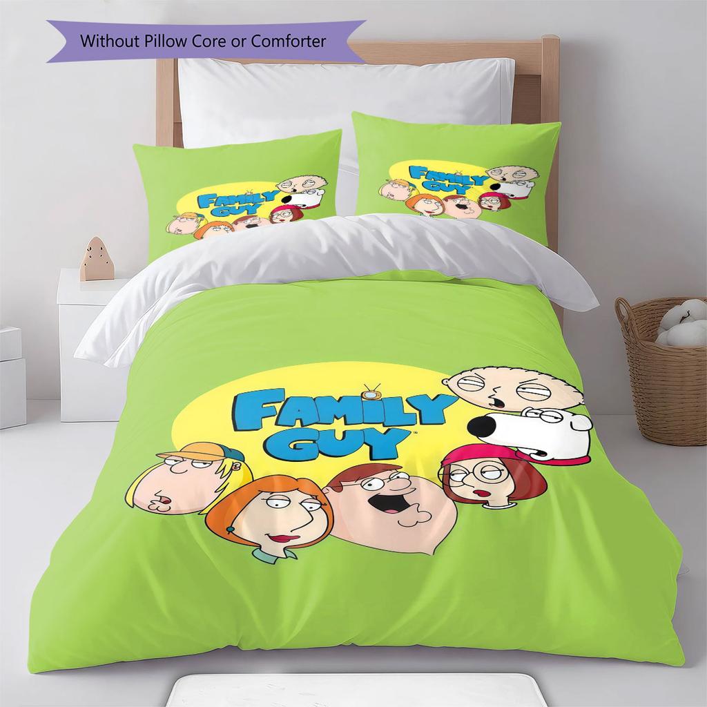 Family Guy Pattern Bedding Home Decoration Birthday Gift ( 1 Duvet Cover + 2 Pillowcase, Without Core),fan Merchandise.