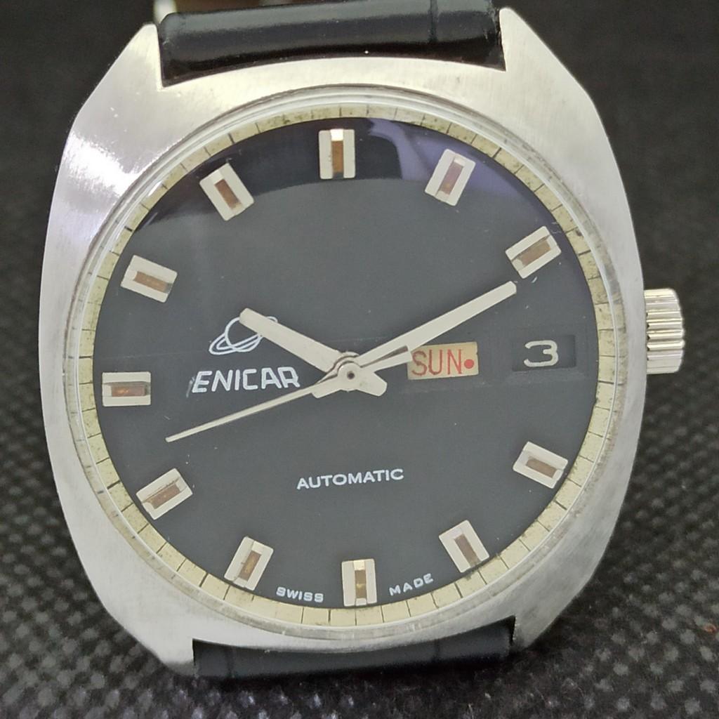 MONTRE HOMME MÉCANIQUE AUTOMATIQUE SUISSE ENICAR D'OCCASION a283070-1