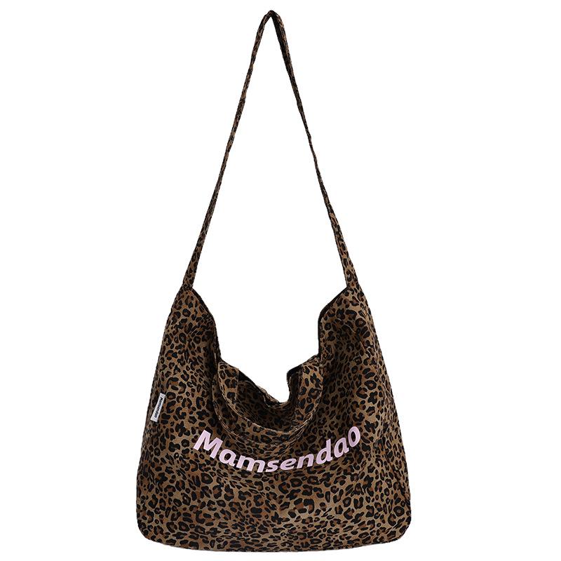 

Женская сумка-тоут и сумка через плечо большой вместимости в корейском стиле с леопардовым принтом - Повседневная сумка на плечо 2025 коричневый/леопардовый