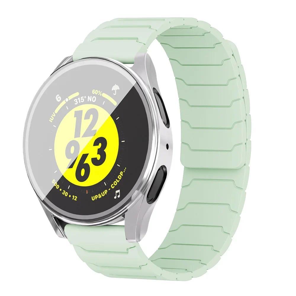 Full TPU Case+Strap for Samsung Galaxy Watch 7 6 5 4 40mm 44mm Magnetic Silicone Strap+Protector Cover for Galaxy Watchband