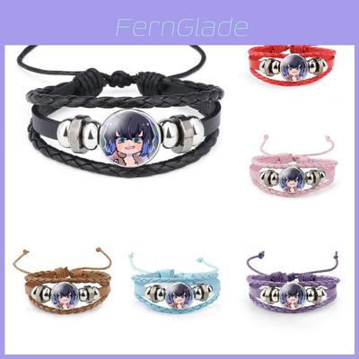 Elegant Demon Slayer Time Gem Leather Bracelet Hashibira Inosuke Unisex Design