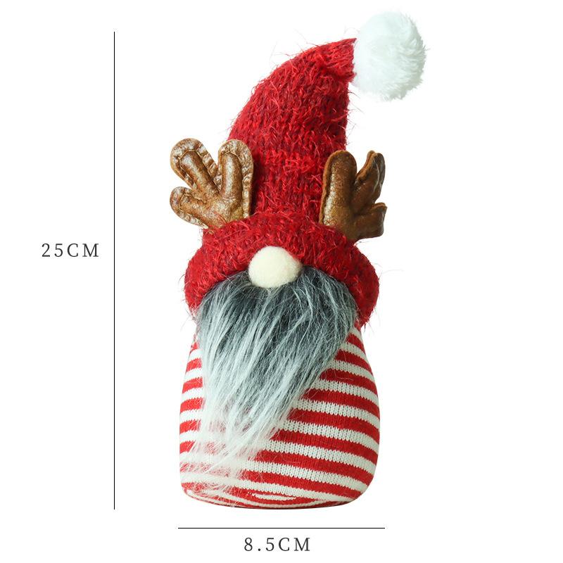 

Christmas figurine, high-end knitted pointed hat sitting posture, dwarf plush ornament, decorative items
