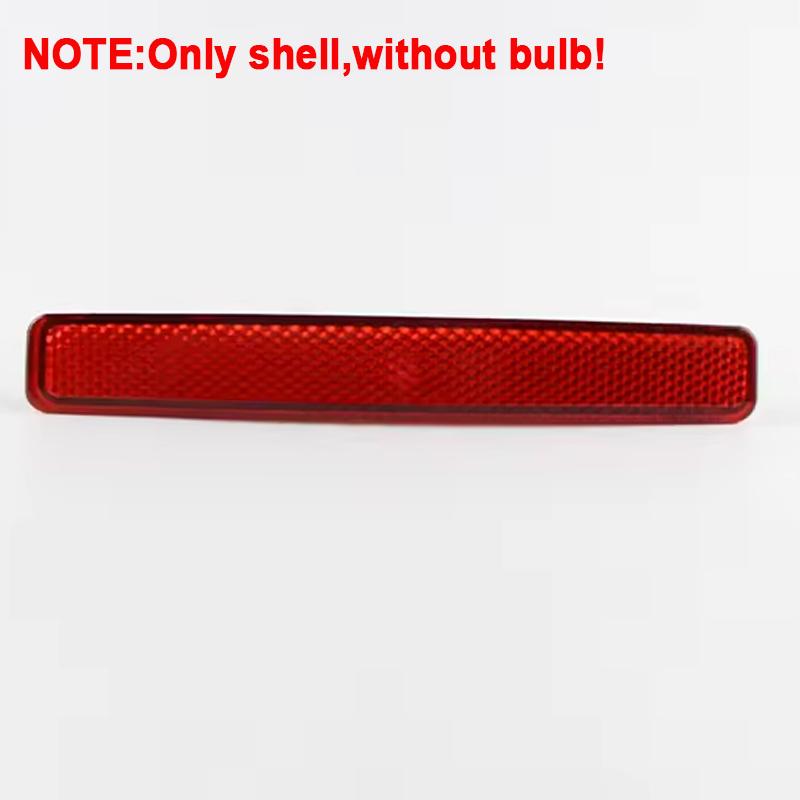 2Pcs Red Lens Rear Bumper Reflector Tail Brake Stop Signal Light Shell No Bulb For Volkswagen VW T5 Transporter OEM# 7E0945105