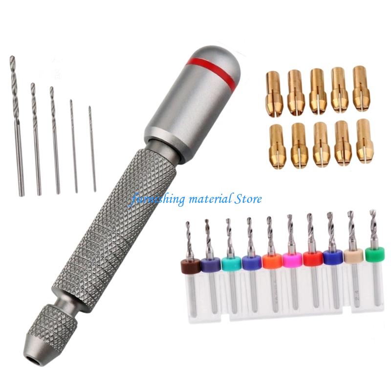 Y5GD Handheld Rotary Tool Set Hand Drill Bit With 7Pcs Twist Drills Bit 0.8-2.5Mm
