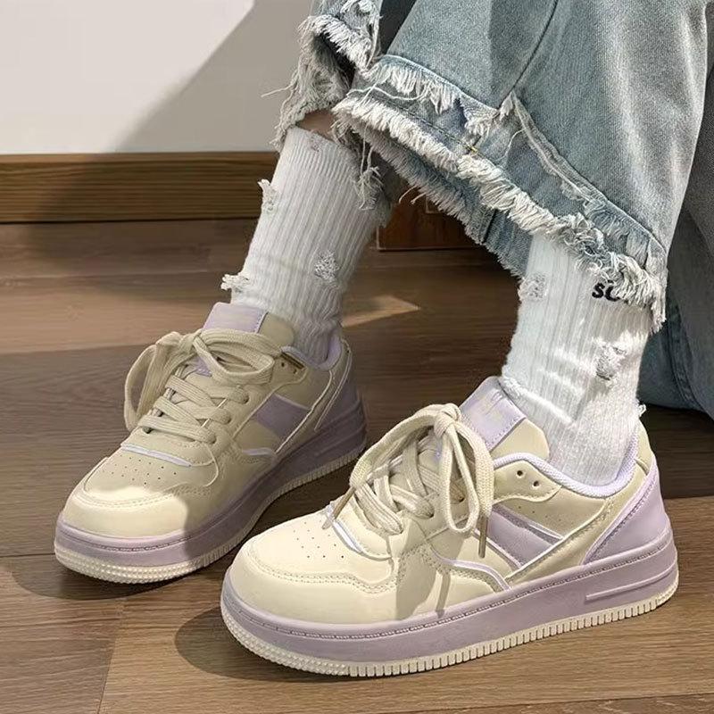 Taro mud purple board shoes women's spring and autumn 2025 new shoes female students versatile explosion original sports women's shoes