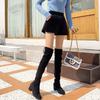Slow and Mellow Velvet Shorts with Elastic Korean and Beautiful Sizes Hot Half Loose Stylish Women's High-Waisted Waist, Style, Leg-Lengthening Legs,