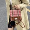 Niche design backpack women's 2025 new autumn fashion high-end small backpack trend plaid handbag bag