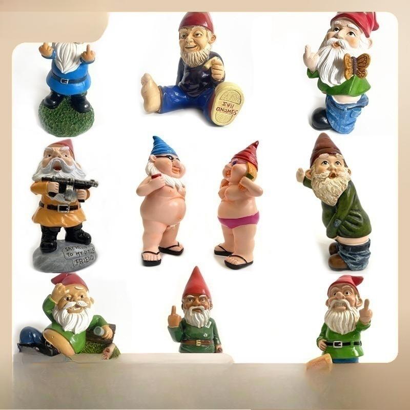 Dwarf Riding A Frog Resin Decorative Piece Cute Courtyard Decorative Piece Garden Decorative Piece